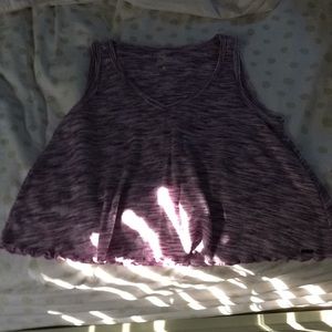 Purple flowers hollister top